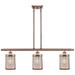 Nestbrook 36"W 3 Light Copper Stem Hung Island Light With Copper Shade