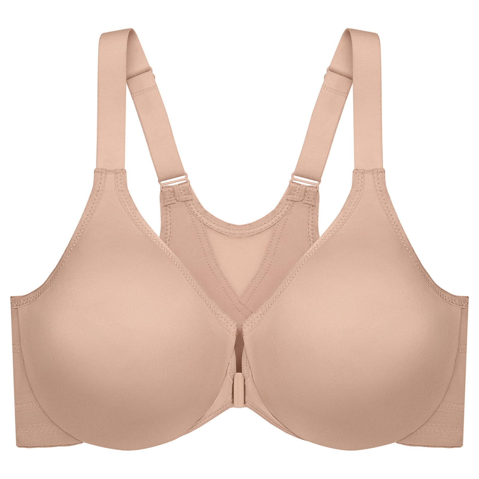 Glamorise Magiclift Wonderwire Posture Back Bra (Size 44-F) Cafe, Polyester