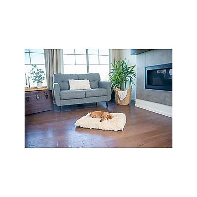 Best Friends by Sheri 4-in-1 Orthopedic Nap Mat Shag Dog Mat with Removable Cover, Taupe, Small