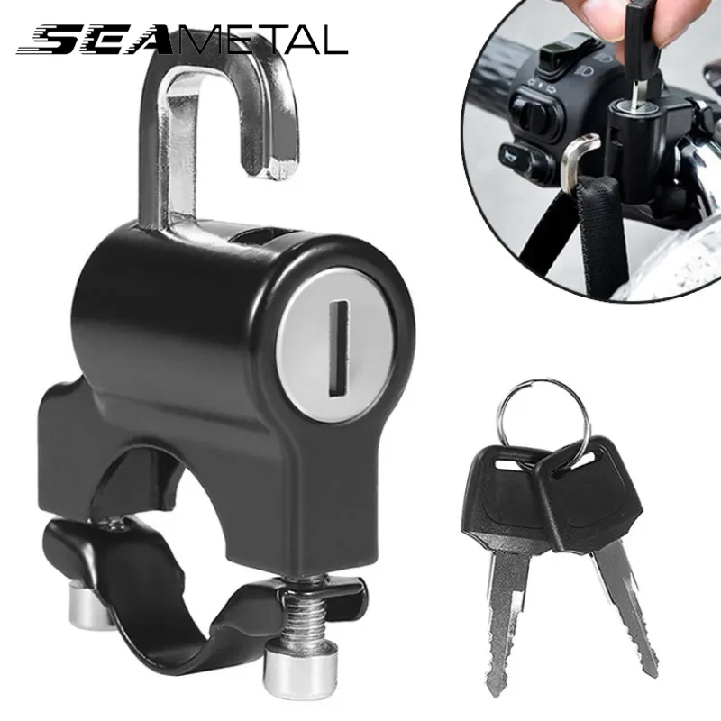 SEAMETAL Lucchetto per casco per moto Lucchetto per casco antifurto Supporto per manubrio Accessori per lucchetto di sicurezza per moto elettrica per moto