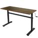 Vivo Crank 55in x 24in Height Adjustable Desk - White Wood/Metal in Black/Brown | Wayfair DESK-M55TN