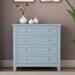 Modern Drawer Dresser for Bedroom,Chest of Dressers with Solid Wood Frame Retro Buffet Sideboard with Shell Handle