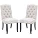 Button Tufted Dining Chairs Set of 2/4/6, Upholstered Parsons Dining Room Chairs, Fabric Kitchen Side Chair with Nailhead Trim