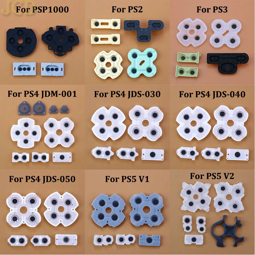 JCD Für PS4 JDM-001/010 JDS-030/040/050/055 Silikon Leitfähigen Gummi Taste D Pad Für PS5 PS4 Pro PS3 PS2 PSP1000 Controller