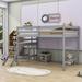 Harriet Bee Jahyra Wood Loft Bed w/ Ladder & Platform in Gray | 59 H x 57 W x 98 D in | Wayfair 93C857ED362C48E29A2A882B57CDE7DF