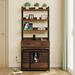 Archie & Oscar™ Abramson Dog Crate Furniture w/ Cabinet & Drawers Wood in Black/Brown | Small (72.8" H x 31.5" W x 23.6" D) | Wayfair