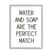 Stupell Industries Az-264-Framed Water & Soap Perfect Match by Martina Pavlova Print Canvas in Black/White | 20 H x 16 W x 1.5 D in | Wayfair