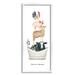 Stupell Industries Wash Scrub Rinse Animals by Cindy Jacobs Canvas | 24 H x 10 W x 1.5 D in | Wayfair az-225_wfr_10x24