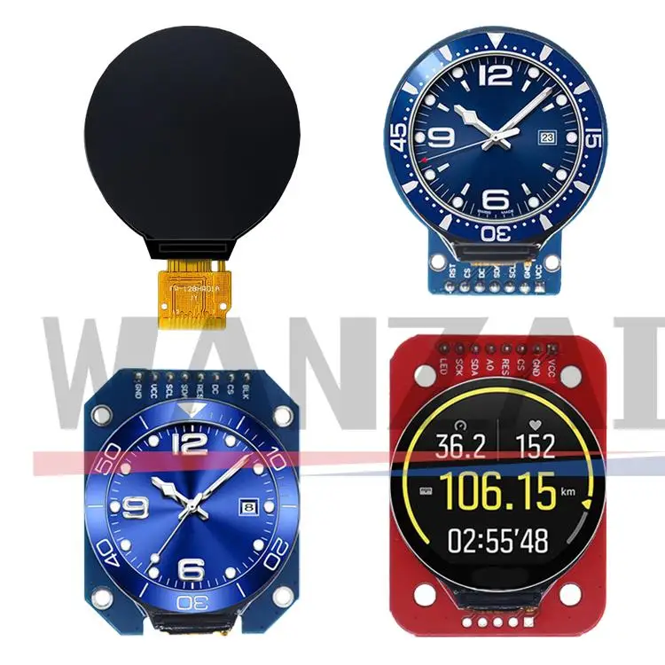 TFT Display 1,28 Zoll TFT LCD Display Modul Runde RGB 240*240 GC9A01 Treiber 4 Draht SPI Schnittstelle 240x240 PCB Für Arduino Image