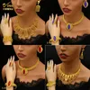 Aniid Dubai Luxus große Anhänger Halskette Sets für Frauen afrikanische 24 Karat Gold Farbe indische