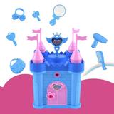 Oggfader Kid Connection Toys Children s Educational Toys Family Assembled Girls Toys Castle Parent-child Interaction Toy Box Blue