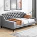 Modern Luxury Tufted Twin Size Velvet Upholstered Daybed with Button