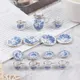 15 Stück antike Puppenhaus Miniatur Geschirr Porzellan Keramik Tee tasse Set