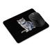 WIRESTER 8.66 x 7.08 inches Rectangle Standard Mouse Pad Non-Slip Mouse Pad for Home Office and Gaming Desk - Watercolor Sitting British Shorthair Cat