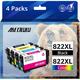 822XL Ink for Epson 822XL Ink Cartridges for Epson 822 822 XL Epson 822XL Ink Cartridges Combo Pack to use with Pro WF-3820 WF-4820 WF-4830 WF-4833 Printers?4 Pack?