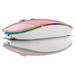 BT5.1+2.4Ghz Wireless Mouse with Mouse Jiggler Rechargeable 2.4G Mouse Mouse Mover for USB-Enabled Computer Pink