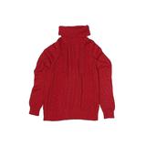Lands' End Turtleneck Sweater: Red Tops - Kids Girl's Size 6