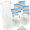 Sky Home,'Handcrafted Blue and White Glass and Cotton Curated Gift Set'