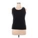 Lands' End Sleeveless T-Shirt: Black Tops - Women's Size X-Large