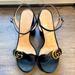 Gucci Shoes | Gucci Gg Marmont Leather Platform Sandals | Color: Black | Size: 38.5