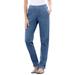 Plus Size Women's Straight Leg Fineline Jean by Woman Within in Medium Stonewash (Size 40 WP)