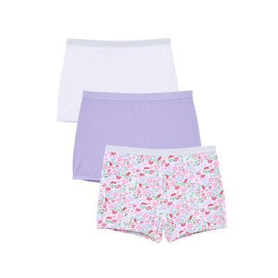 Plus Size Women's Boyshort 3-Pack by Comfort Choice in Floral Bloom Pack (Size 14) Underwear