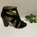 Michael Kors Shoes | Michael Kors Leather 4” Heel Sandal Black Top Zip Size 10 M | Color: Black | Size: 10