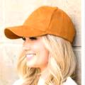 Free People Accessories | Free People Williamsburg Faux Suede Baseball Cap Hat Burnt Orange (Rust) Os | Color: Orange/Tan | Size: Os