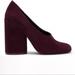 Tory Burch Shoes | New In Box Tory Burch Lucia Suede Chunky Heel Merlot Pump | Color: Brown/Red | Size: 5.5