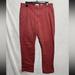 J. Crew Pants | J Crew Khaki Chino Pants Mens 32x32 Red Straight Leg Flex Dark Wash | Color: Red | Size: 32