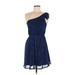 Be Bop Casual Dress: Blue Stars Dresses - Women's Size Medium