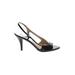 MICHAEL Michael Kors Heels: Slingback Stilleto Cocktail Black Solid Shoes - Women's Size 7 1/2 - Open Toe