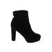 CATHERINE Catherine Malandrino Ankle Boots: Black Solid Shoes - Women's Size 8 1/2 - Round Toe