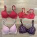 Victoria's Secret Intimates & Sleepwear | 4 Victoria’s Secret Very Sexy Pink Purple Lacey Bra Lot 34c Nwt & Used | Color: Pink/Purple | Size: 34c
