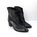 Free People Shoes | Free People Winding Road Western Cowboy Black Leather Ankle Boots | Color: Black/Gray | Size: 8