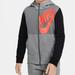 Nike Jackets & Coats | Nike Big Boys Color-Block Logo Fleece Zip Up Hoodie Orange/Grey/Black Size Xl | Color: Gray/Orange | Size: Xlb