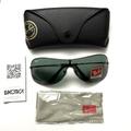 Ray-Ban Accessories | New Ray Ban Highstreet Shield Sunglasses Rb3211 004 71 125 Large Shades $158 | Color: Green/Silver | Size: 004/71 125mm