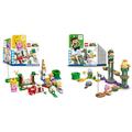 LEGO 71403 Super Mario Abenteuer mit Peach & 71387 Super Mario Abenteuer mit Luigi – Starterset, Spielzeug mit Einer interaktiven Figur, modulares Set