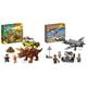 LEGO 76959 Jurassic Park Triceratops-Forschung & 77012 Indiana Jones Flucht vor dem Jagdflugzeug Action-Set
