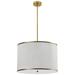 Prudy 24" Wide 4 Light Aged Brass Pendant