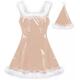 MINUSE 22 Colors Women Santa Claus Glossy Mini Dress Sleeveless PVC Dress Sexy Cosplay Costume Christmas Uniform With Hat,Rose Gold,6XL