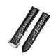 TPUOTI Crocodile Genuine Leather Watch Band For Omega Strap Watch Seamaster Speedmaster 300 DeVille Watchband Bracelet 19mm 20mm 21mm (Color : Black-silver, Size : 20mm)