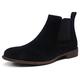 JOUSEN Men's Chelsea Boots Lightweight Casual Chukka Ankle Boots Classic Elastic Dress Boots for Men Black Size: 10.5