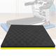 Treadmill Mat Noise Reduction, Treadmill Mats for Floor Protect, Heavy Duty Sound Absorbing Anti-Vibration Mat, Home Gym Equipment Mat, Exercise Equipment Mat, Yoga Pad Black+Yellow-160×80×2.5 cm