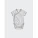 Kid's Striped Short-Sleeve Bodysuit (Open Front) | Gray | Age 0-3M | UNIQLO US