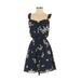 Cupcakes & Cashmere Casual Dress: Blue Floral Dresses - Women's Size Small