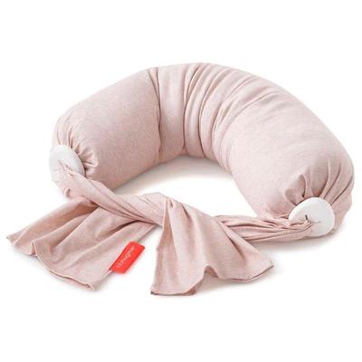 bbhugme Nursing Pillow - Pink Melange / Vanilla (EPS Microbeads)
