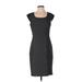 Ann Taylor Casual Dress - Sheath: Gray Solid Dresses - Women's Size 4