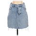 Old Navy Denim Skirt: Blue Print Bottoms - Women's Size 0