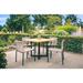 Birch Lane™ Eponine Square 4 - Person 43" Square Outdoor Dining Set Wood/Teak in Gray | 43 W x 43 D in | Wayfair 528187B75B6C4068840C3BAC9922AE5B